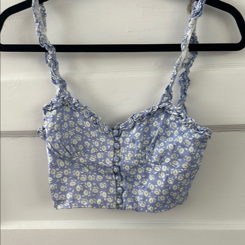 Floral Blue Women's Top